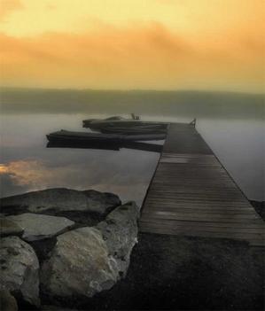 Dock at Dawn by Len Seeve