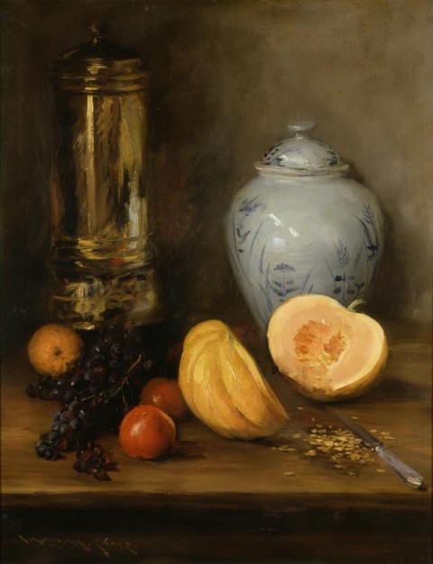 Still Life (with Ginger Jar, Pumpkin and Samovar), William Merritt Chase