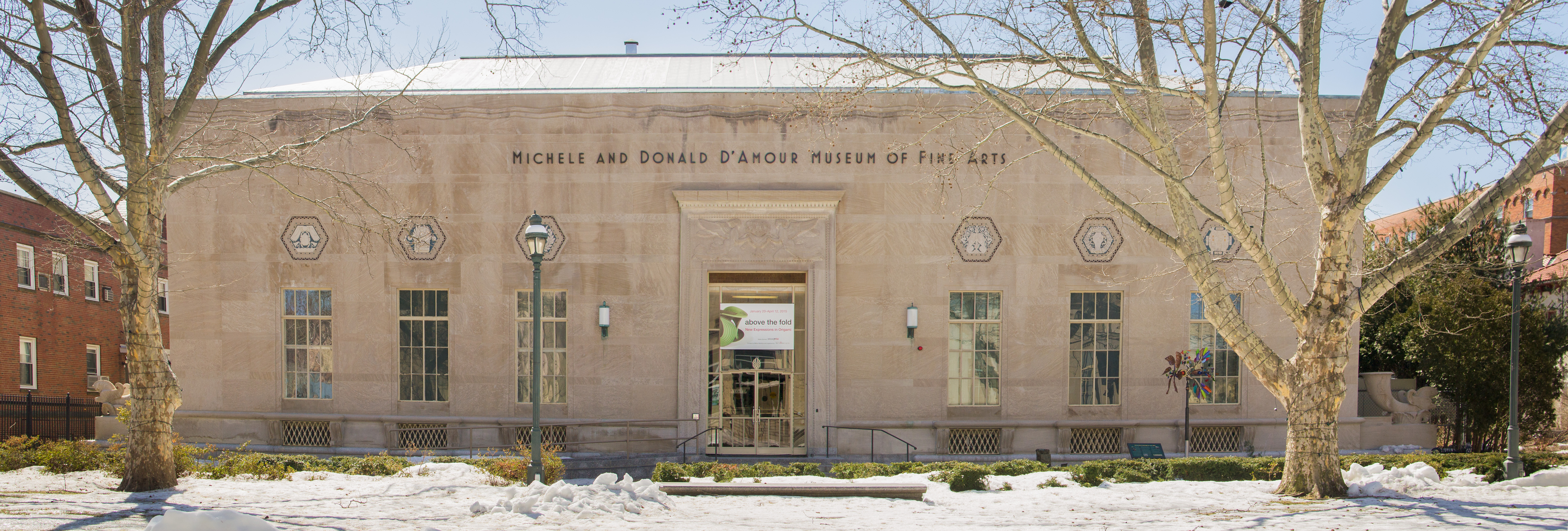 Michele and Donald D'Amour Museum of Fine Arts in winter.