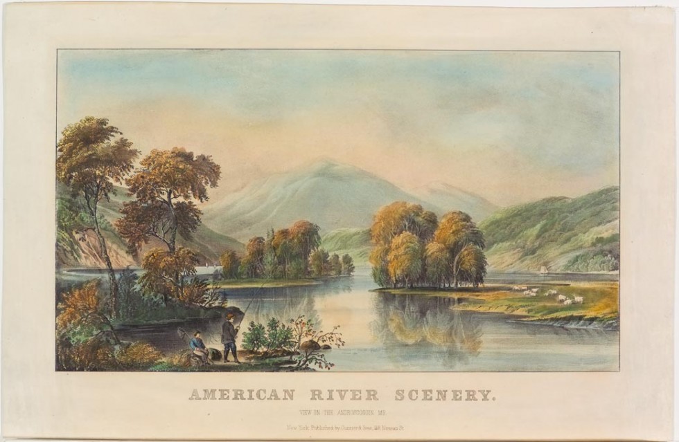 Landscape scene along river