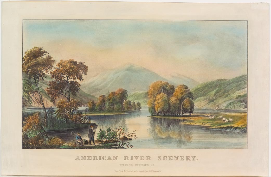 Landscape scene along river