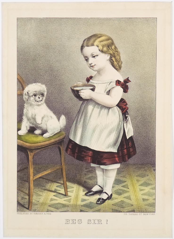 Dog seated on chair at left in image