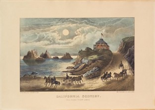 Evening scene along coastline