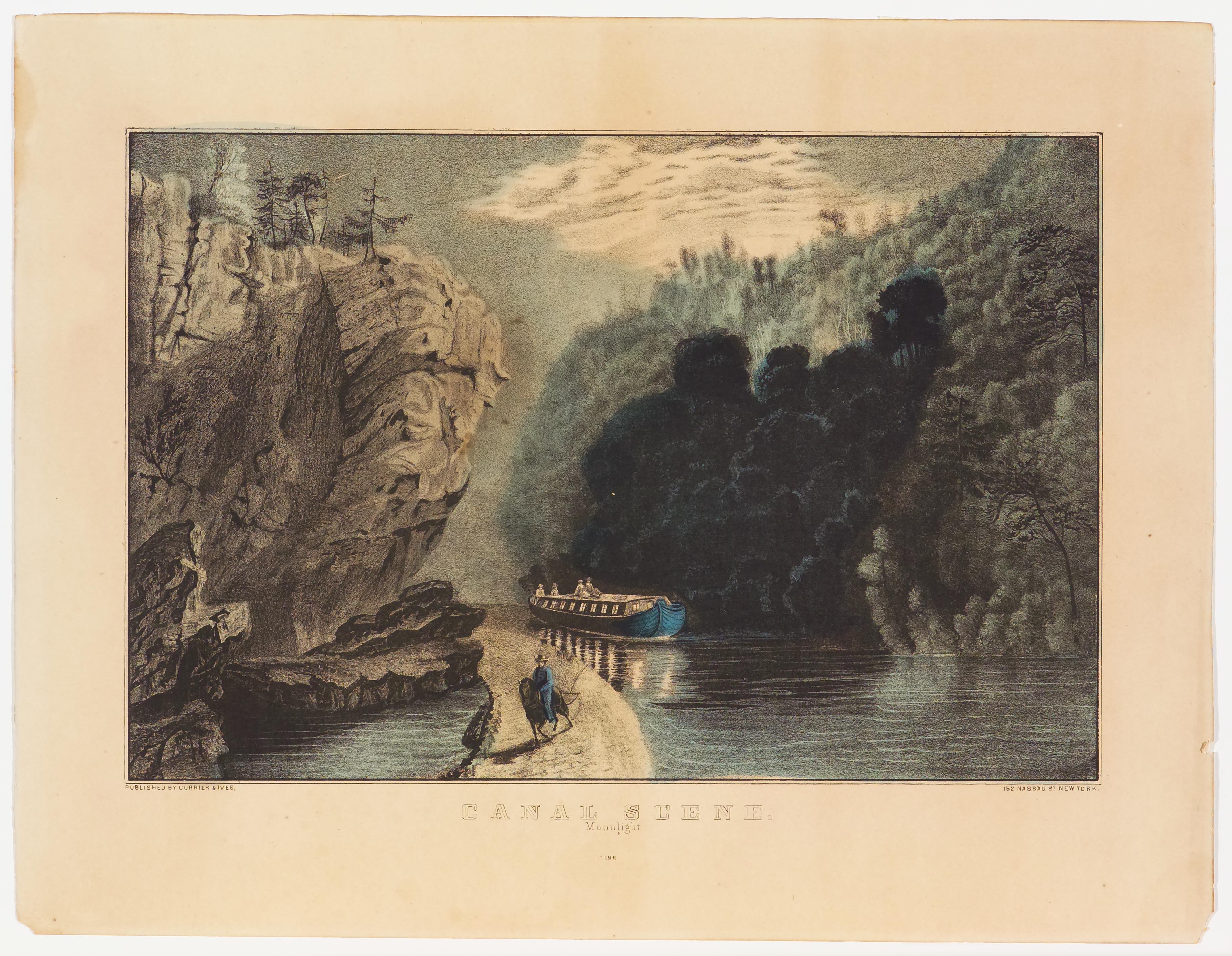 Boat with four people headed down center