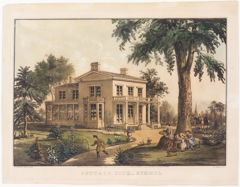 Manor house in center