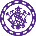 Circular, purple medallion with the George Walter Vincent Smith Art Museum stamp at center.