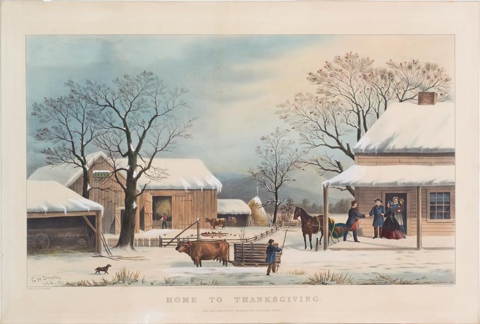 John Schutler, Home To Thanksgiving, Currier & Ives, 1867, Springfield Museums, Springfield, MA, USA.