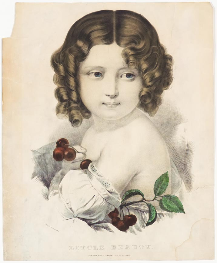 Young girl looking to right in image