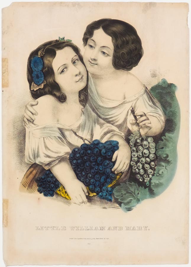 Young girl at left looking out at viewer