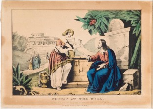 Christ Seated To Right Of Well