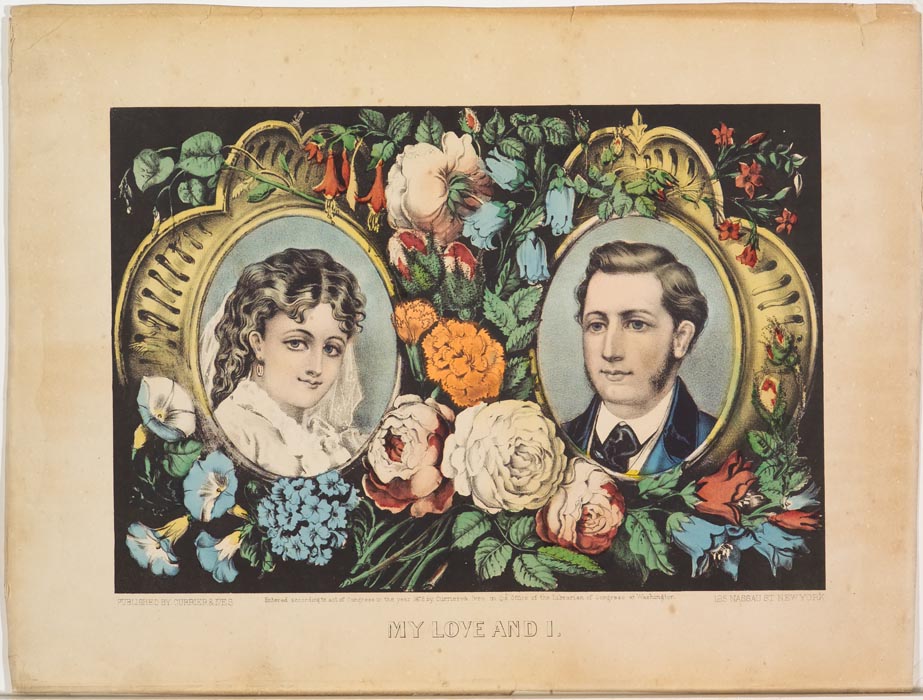 Two ovals left and right of center