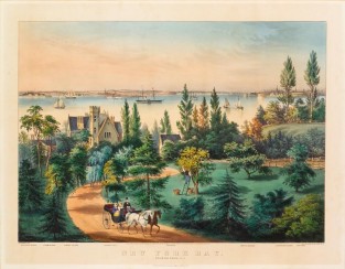 Maritime scene in background