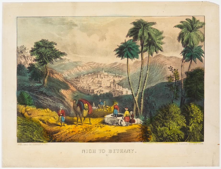 Walled village center background