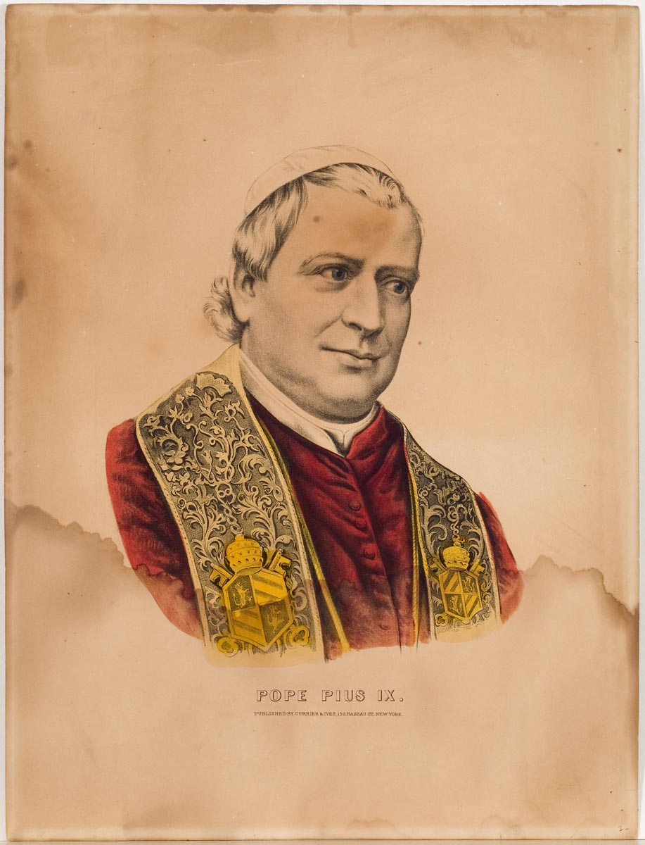 Bust portrait of Pope Pius IX