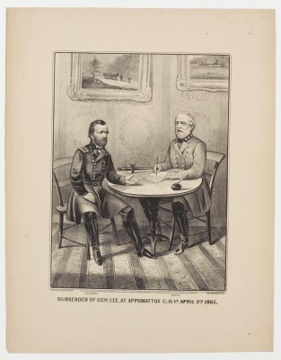 General Grant seated to left at table
