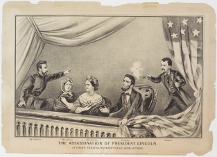 Abraham Lincoln to right of Mrs