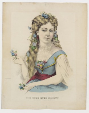 Young girl holding small nosegays