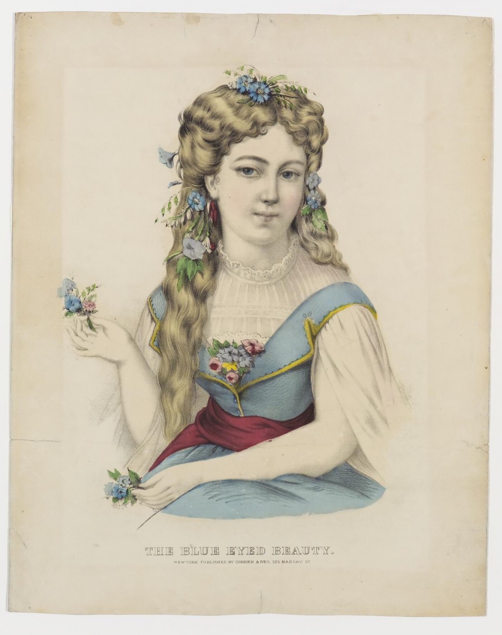 Young girl holding small nosegays