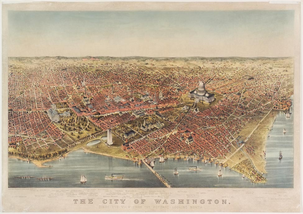 Bird's eye view - aerial - of D