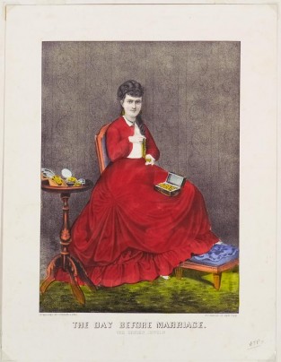 Woman seated on chair at center