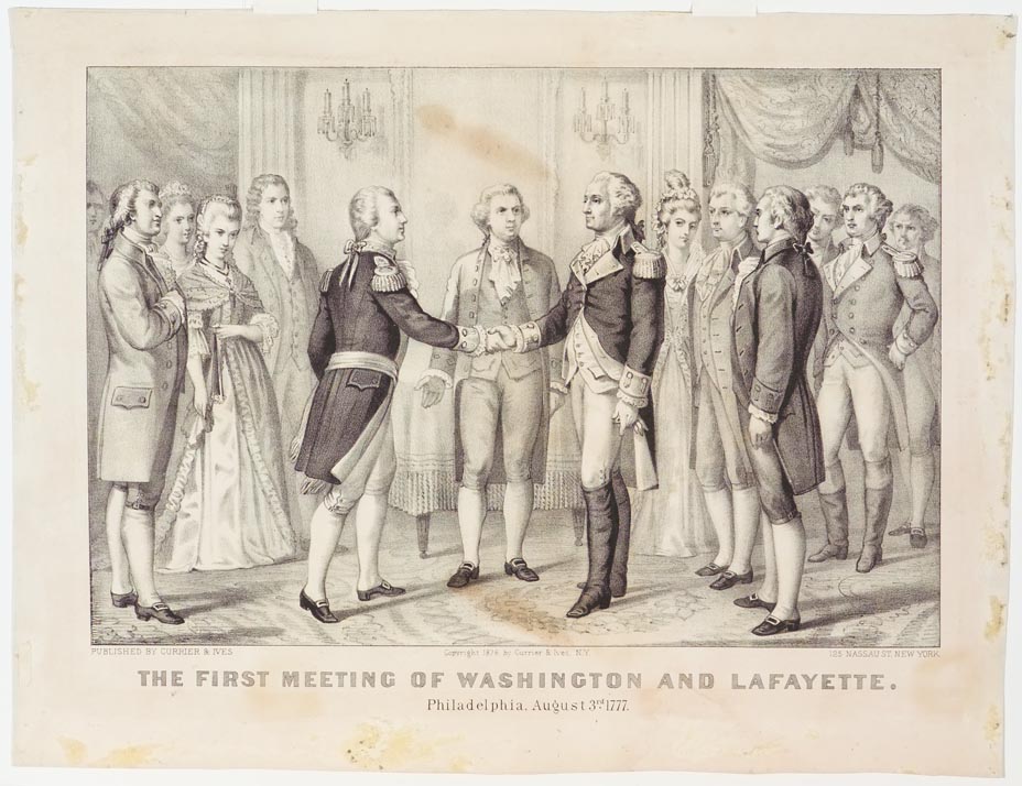 Lafayette standing to left of center