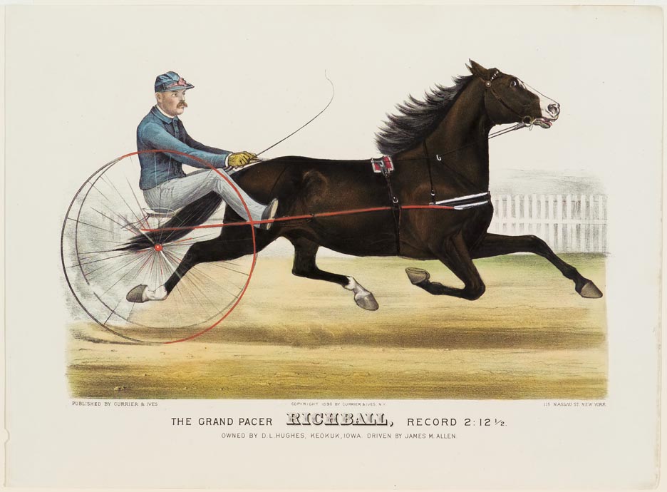 Rider and horse riding to right in image