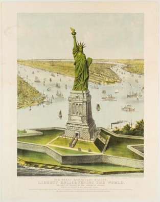 Statue of Liberty at center