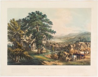 Pastoral village scene