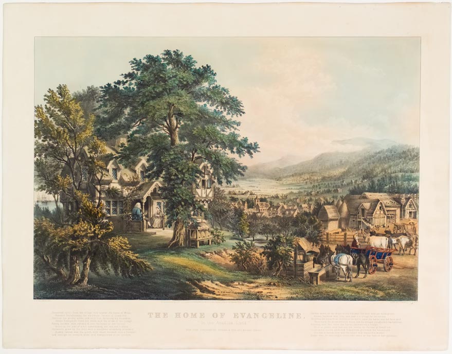 Pastoral village scene