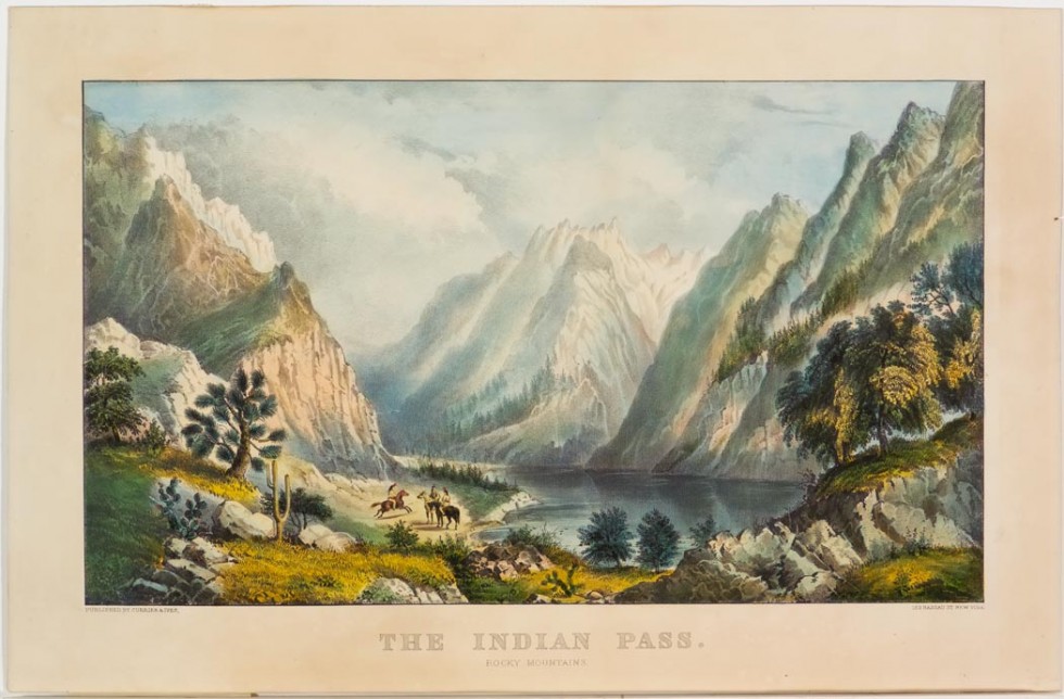 Landscape scene - valley between mountain ranges