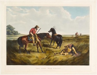 Man On Horse With Arrow Through His Thigh