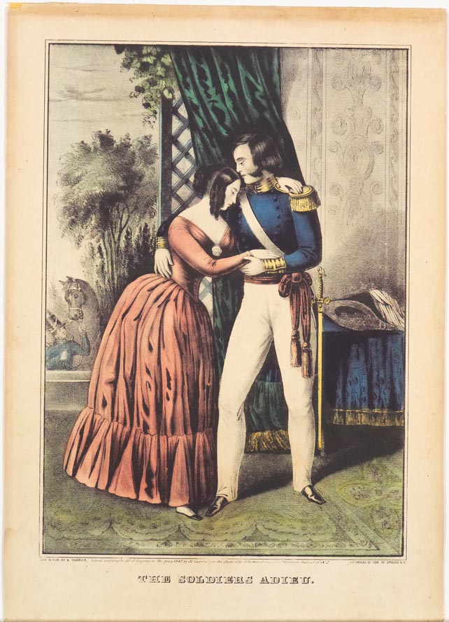 Man and woman standing inside doorway