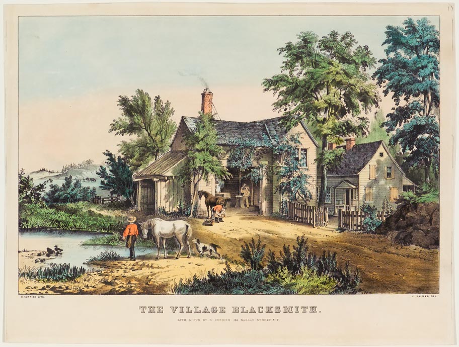 the village blacksmith poem