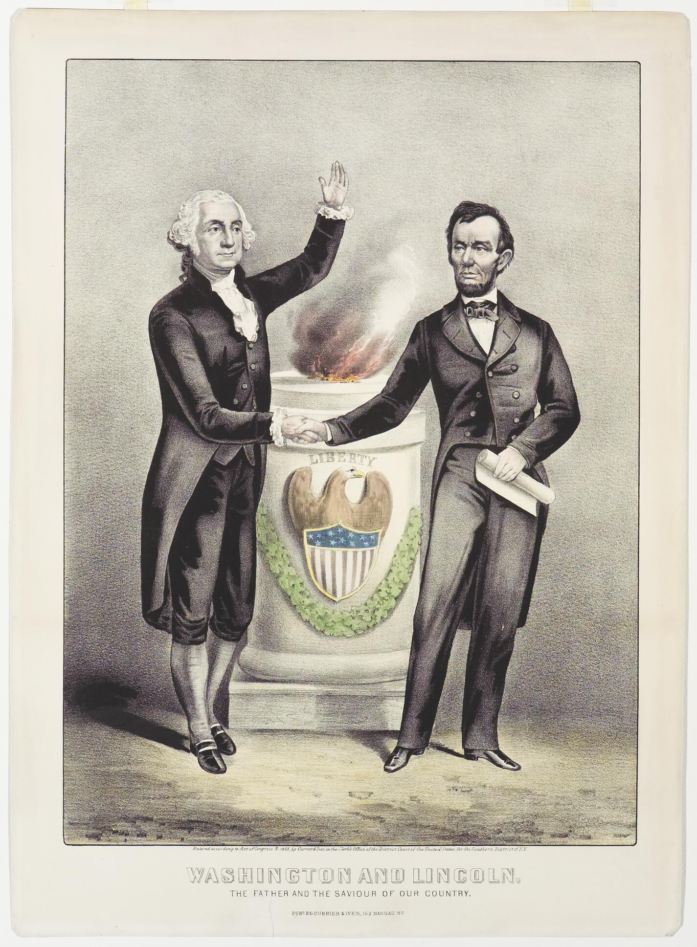 Column in center "Liberty" and Eagle on front