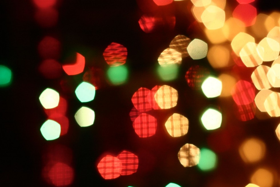 Blurred holiday lights.