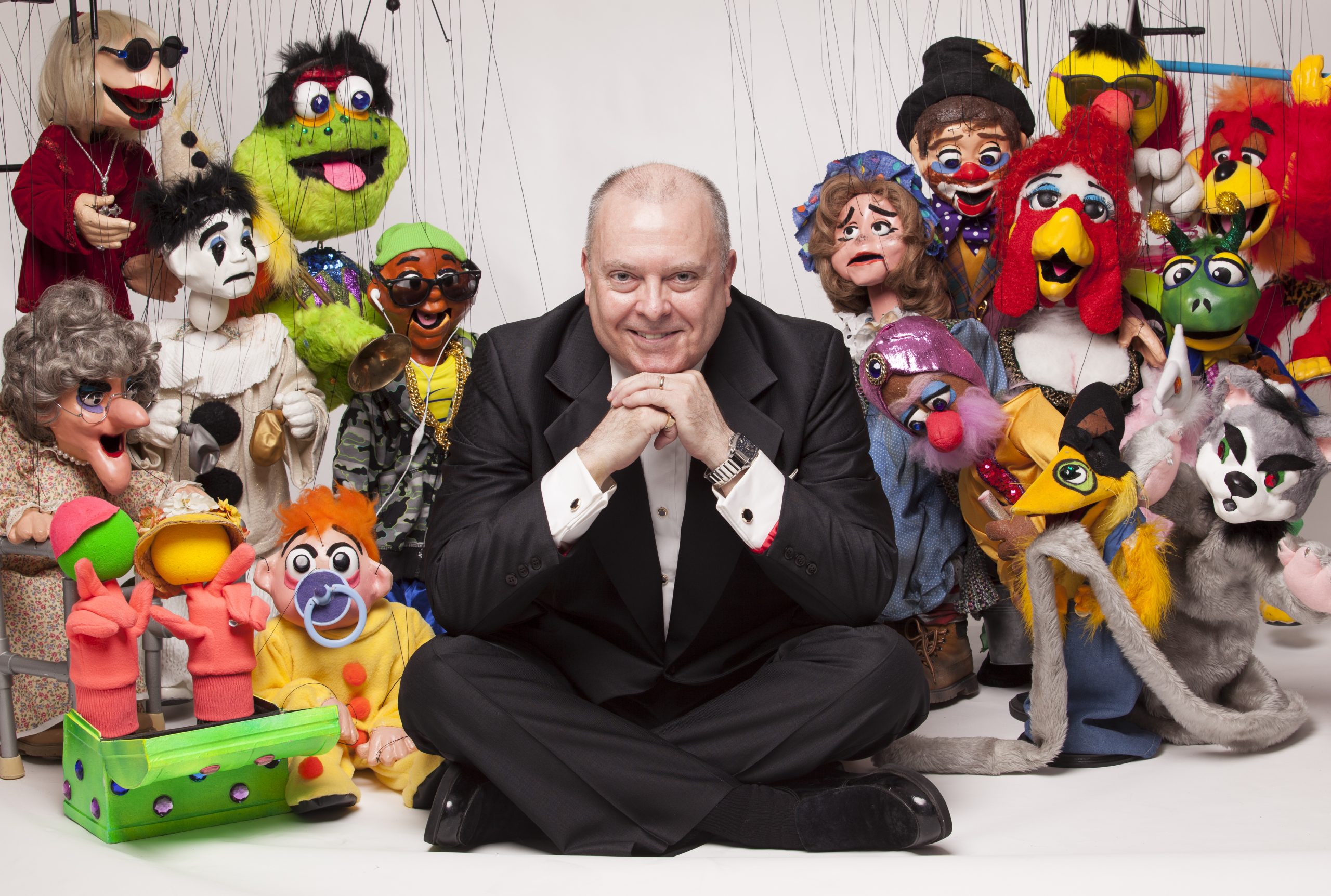 Wayne Martin with puppets