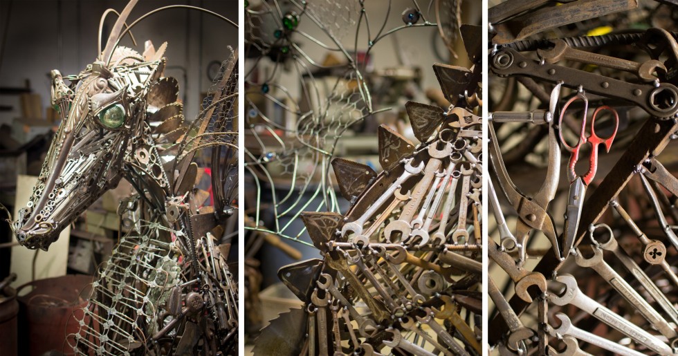 Draco the Winged Dragon: Sculpture by Trisha Moody-Bourbeau