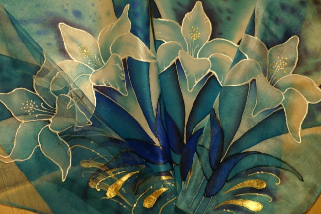 Painted Silk Scarf