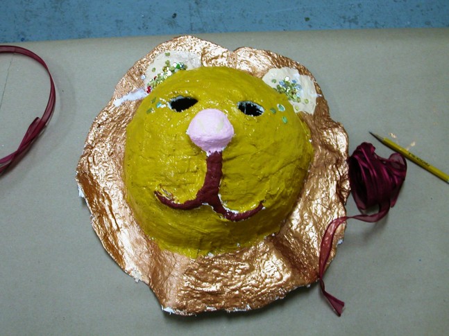 lion mask created by student