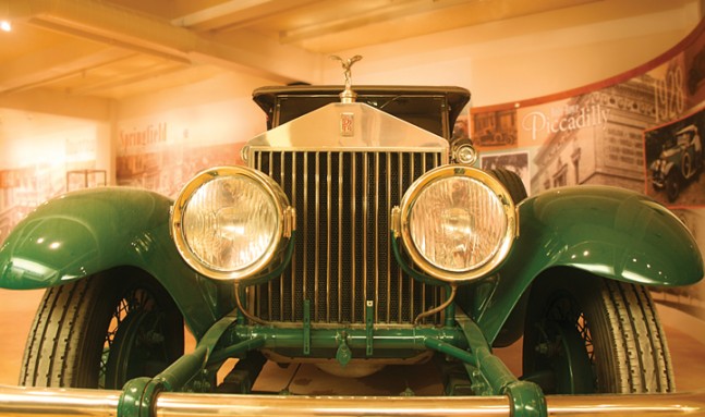 Close up of green Rolls Royce