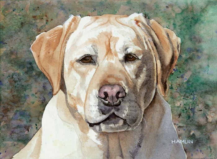 Watercolor of dog