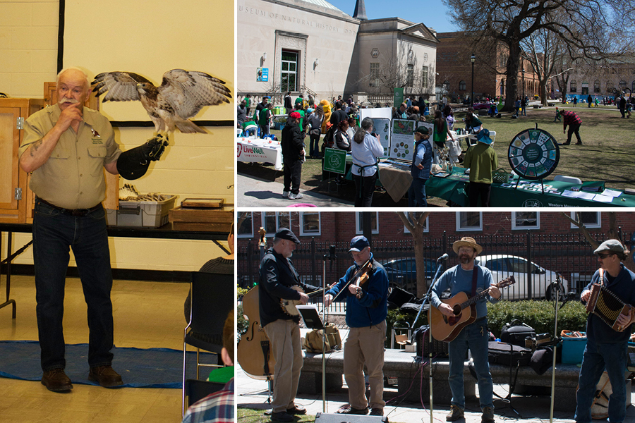 collage of photos from past Earth Day