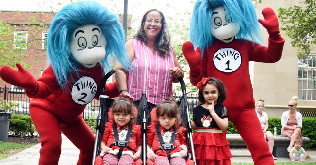 Thing 1 and Thing 2 with family