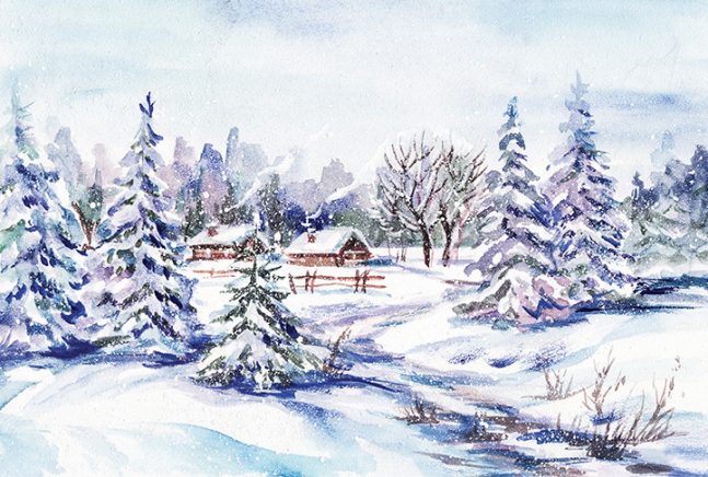 Winter Landscape Painting