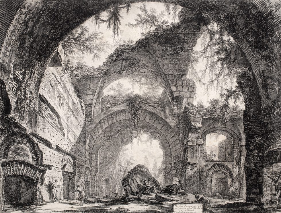 Ruins of a Gallery of Statues at Hadrian's Villa by Giovanni Battista Piranesi