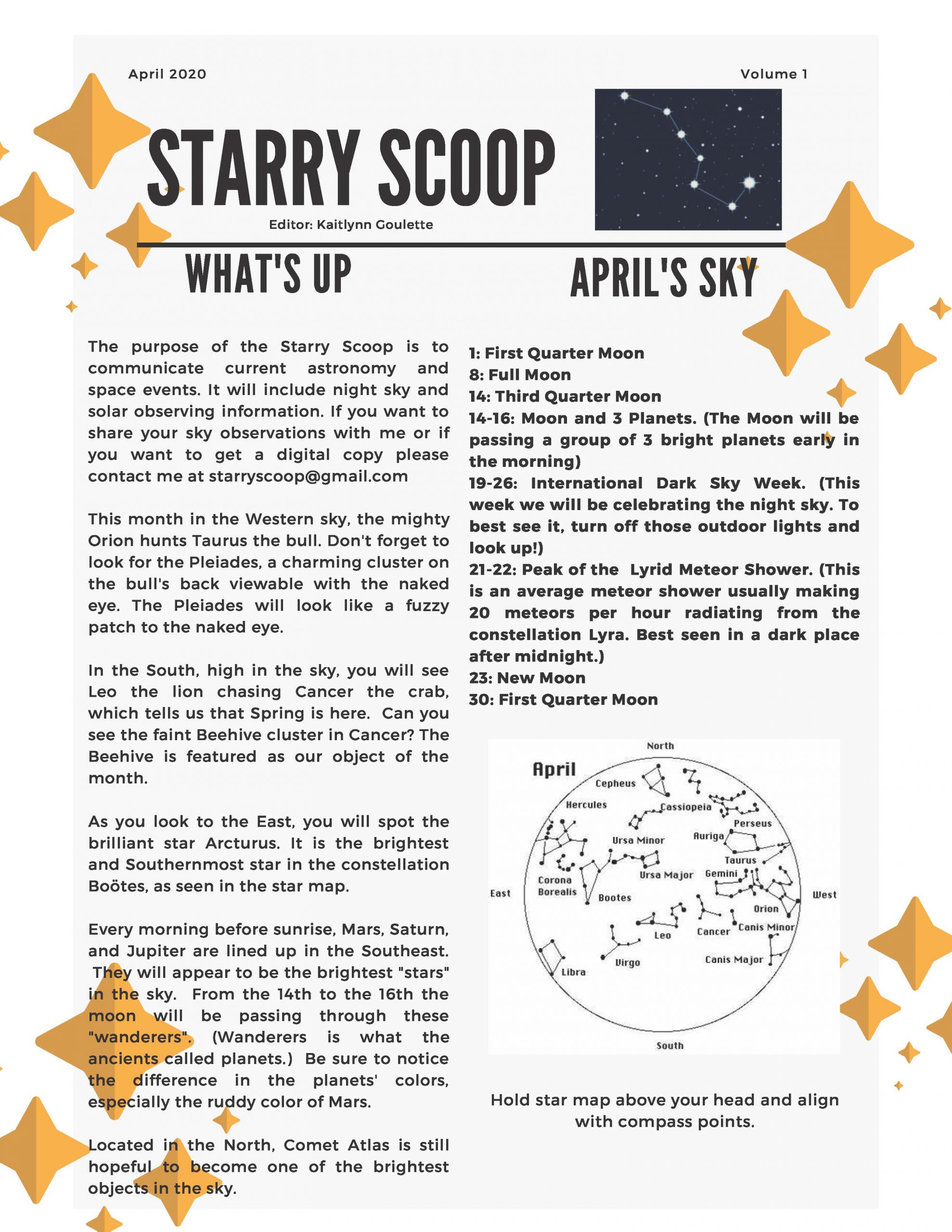Starry Scoop Newsletter April 2020