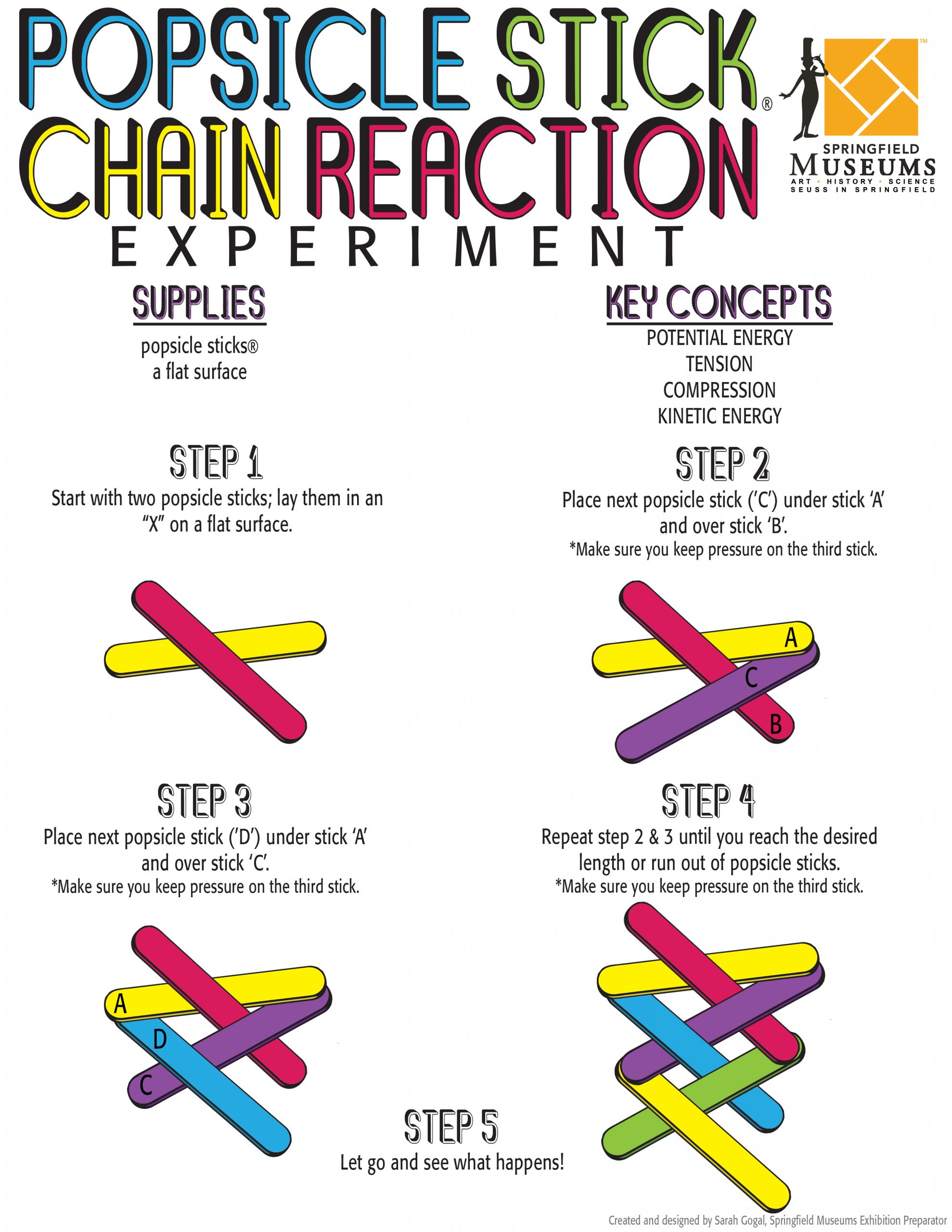 Popsicle Sticks Chain Reaction - Energy Experiment