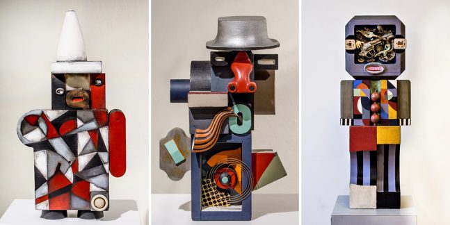Trio of abstract sculptures by Shawn Farley