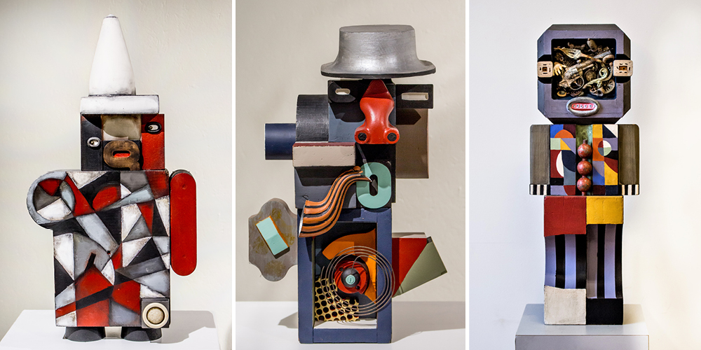 Trio of abstract sculptures by Shawn Farley
