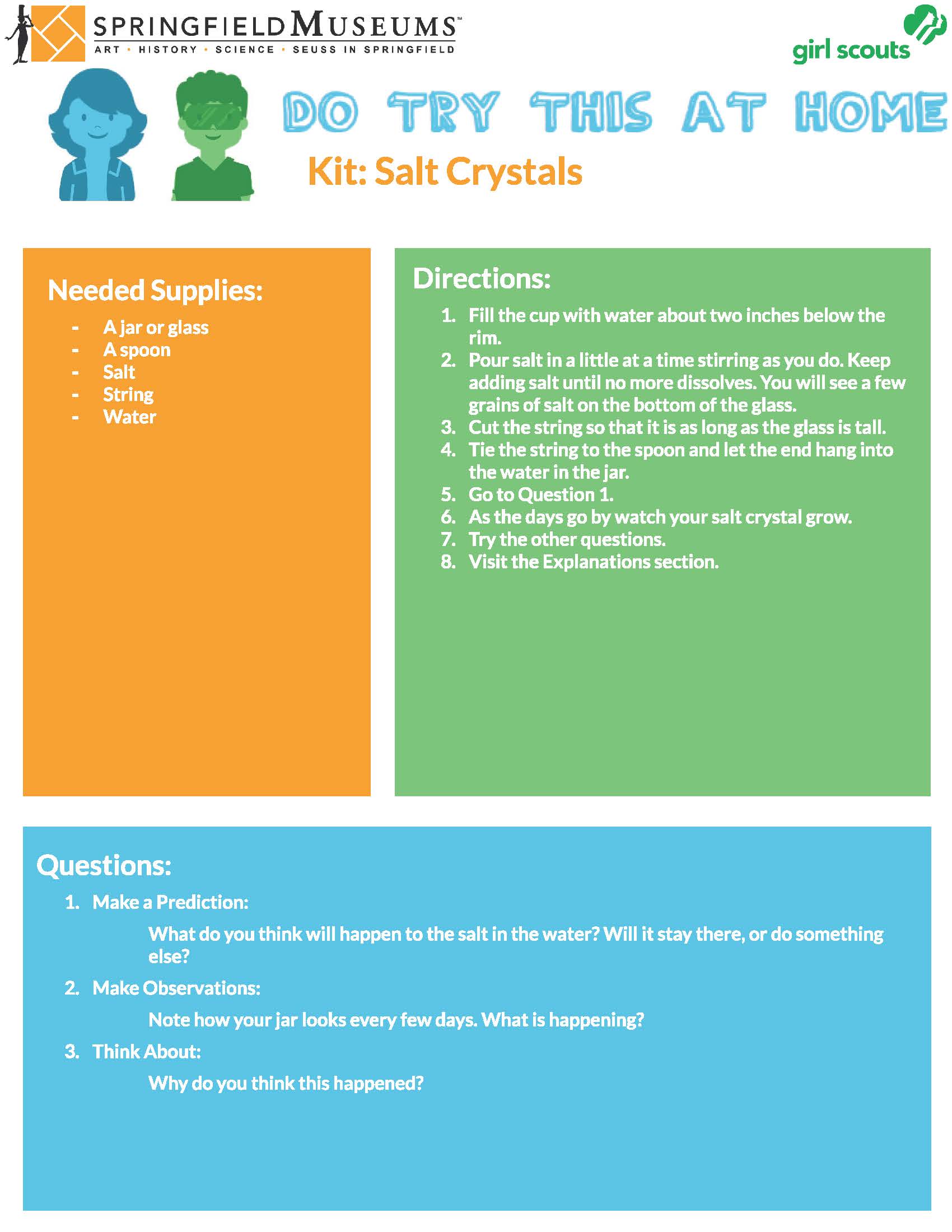 Do Try This At Home Kit: Salt Crystals